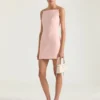 Mini-robe à découpes en crêpe cady