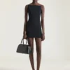 Mini-robe à découpes en crêpe cady