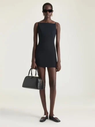 Mini-robe à découpes en crêpe cady
