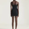Mini-robe à découpes en crêpe cady