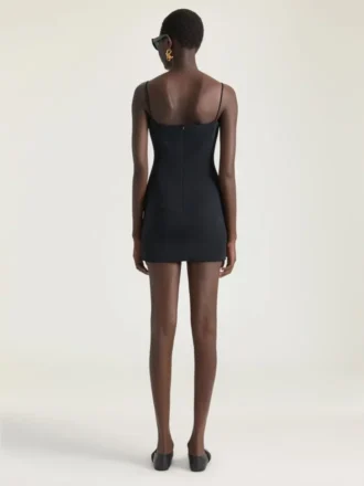 Mini-robe à découpes en crêpe cady