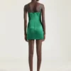 Mini-robe fendue en satin Mini-robe fendue en satin