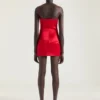 Mini-robe fendue en satin Mini-robe fendue en satin