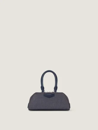 Mini sac Antigona East-West en denim