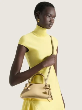 Mini sac Pinch en cuir effet miroir