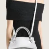 Mini sac Pinch en cuir effet miroir Mini sac Pinch en cuir effet miroir