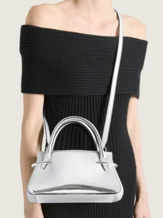 Mini sac Pinch en cuir effet miroir