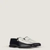 Mocassins Label en cuir et toile