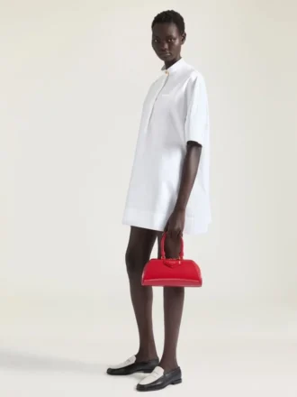 Mocassins Label en cuir et toile