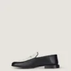 Mocassins Label en cuir et toile