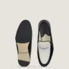 Mocassins Label en cuir et toile