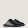Mules bouffantes en cuir nappa