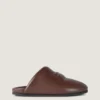 Mules bouffantes en cuir nappa