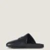 Mules bouffantes en cuir nappa