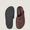 Mules bouffantes en cuir nappa