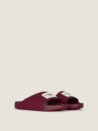Mules plates Label en caoutchouc Mules plates Label en caoutchouc