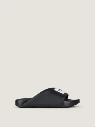 Mules plates Label en caoutchouc Mules plates Label en caoutchouc