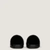 Mules plates Label en cuir avec clous