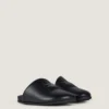 Mules plates Label en cuir nappa Mules plates Label en cuir nappa