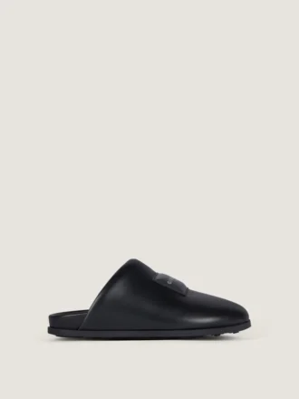 Mules plates Label en cuir nappa Mules plates Label en cuir nappa