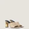 Mules à talon en cuir Mules à talon en cuir