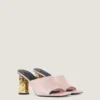 Mules à talon en cuir Mules à talon en cuir