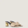 Mules à talon en cuir Mules à talon en cuir