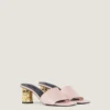 Mules à talon en cuir Mules à talon en cuir