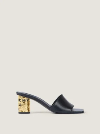 Mules à talon en cuir Mules à talon en cuir