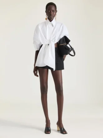 Mules à talon en cuir Mules à talon en cuir