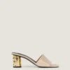 Mules à talon en cuir Mules à talon en cuir