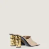 Mules à talon en cuir Mules à talon en cuir