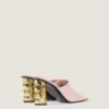 Mules à talon en cuir Mules à talon en cuir