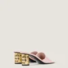 Mules à talon en cuir Mules à talon en cuir