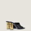 Mules à talon en cuir Mules à talon en cuir