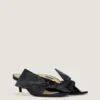 Mules à talons Boudoir en cuir nappa avec nœud Mules à talons Boudoir en cuir nappa avec nœud