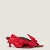 Mules à talons Boudoir en cuir nappa avec nœud Mules à talons Boudoir en cuir nappa avec nœud