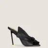 Mules à talons Boudoir en cuir nappa avec nœud Mules à talons Boudoir en cuir nappa avec nœud