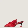 Mules à talons Boudoir en cuir nappa avec nœud Mules à talons Boudoir en cuir nappa avec nœud