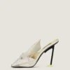 Mules à talons Boudoir en cuir nappa avec nœud Mules à talons Boudoir en cuir nappa avec nœud