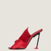 Mules à talons Boudoir en cuir nappa avec nœud Mules à talons Boudoir en cuir nappa avec nœud