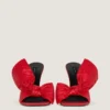 Mules à talons Boudoir en cuir nappa avec nœud Mules à talons Boudoir en cuir nappa avec nœud