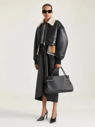 Mules à talons pointus en cuir