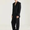Veste croisée en twill de laine Veste croisée en twill de laine