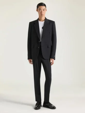 Pantalon ajusté en laine
