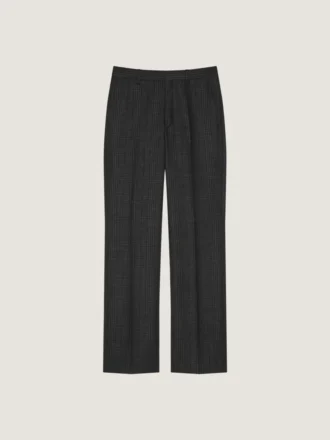 Pantalon ajusté à jambes droites en laine