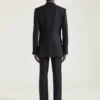 Veste ajustée à double boutonnage en laine rayée Veste ajustée à double boutonnage en laine rayée