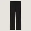 Pantalon ajusté à jambes droites en laine rayée Pantalon ajusté à jambes droites en laine rayée