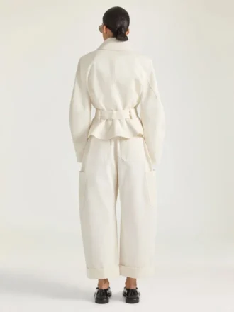 Pantalon cargo court Cocoon en coton et laine