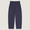 Pantalon cargo à coutures couture en denim à chevrons